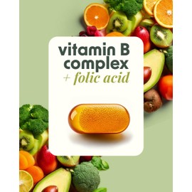Alpha & Omega Nutrition Vitamin B-Complex + Folic Acid, Support Neurological and Cardiovascular Health, Energy Levels & Nervous System Support, Vitamin B12, Biotin & More - 60 Tablets, 2 Mo Supply