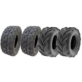 MMG Set of 4 ATV Tires 145/70-6, Front and Rear, UTV Go Cart 145x70x6 (2 x P72 Pattern and 2 x P133 Pattern)