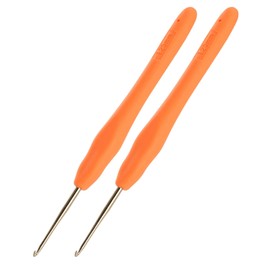 2Pcs 1.25mm Small Crochet Hooks, Ergonomic Small Lace Crochet Hook for Beginners, Crochet Needles for Crocheting, Smooth and Comfortable for Arthritis (1.25mm)