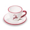 GMUNDNER KERAMIK Espresso for you Gourmet Crockery Set, Bordeaux Red