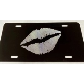 BLVD Hot Lips Car Tag Diamond Etched on Aluminum License Plate Great Gift Idea!