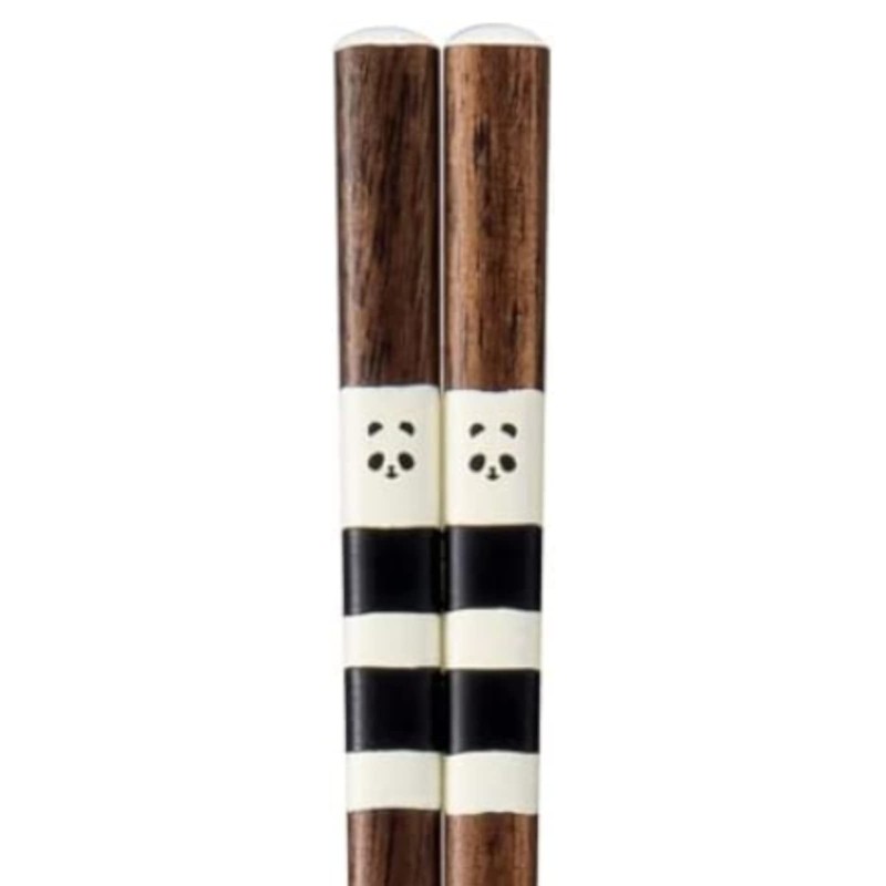 Nakano Chopsticks, Dishwasher Safe, Natural Wood, 21cm, Animal Border, Panda,