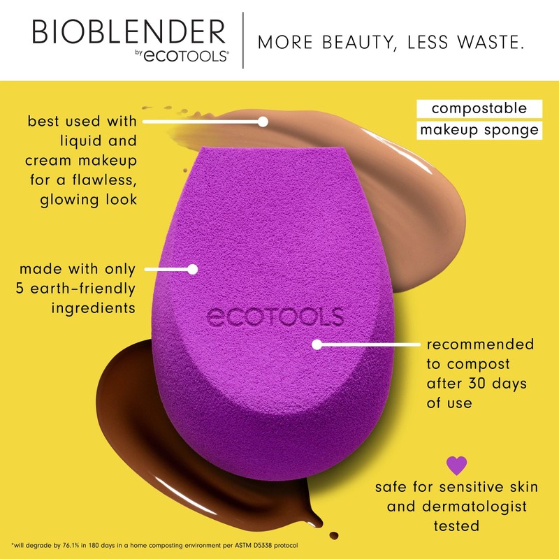 Ecotools Bioblender By Makeup Sponge Duo Pack For Liquid &