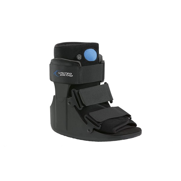 United Ortho Short Air Cam Walker Fracture Boot, Small, Black