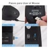 Ratón vertical inalámbrico ergonómico recargable 2,4 g negro