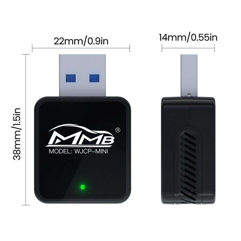 MMB Wireless CarPlay Adapter-Mini, Converts Factory Wired to Wireless CarPlay