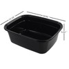Morcte 12 Quart Rectangle Plastic Wash Pan / Dishpan Basin,