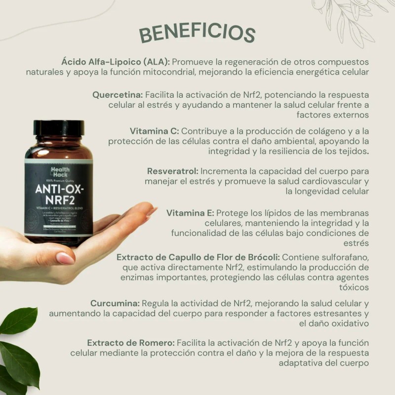 Ácido Alfa Lipoico + Resveratrol Anti-ox-activa Nrf2 60 Caps