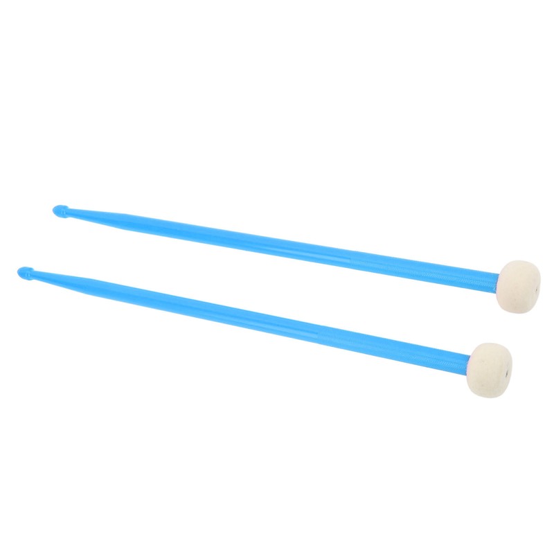 2Pcs Drum Mallet Felt Head Nylon Handle Double Headed Instrument