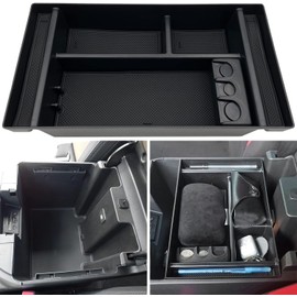 EVTIME Compatible with Chevy Silverado 1500 Accessories/GMC Sierra 1500 2019-2022 Center Console Organizer Tray Fits for 2020-2023 Silverado/Sierra 2500 HD/3500 HD -Full Console Only (Upper Organizer)