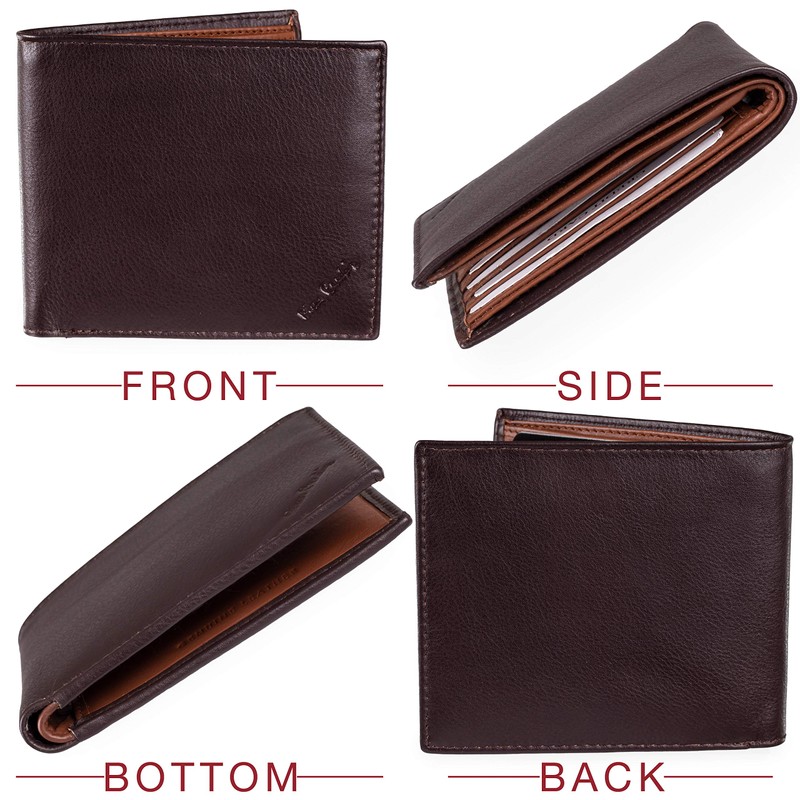 Pierre Cardin Mens Genuine Leather Wallet RFID Blocking Soft Smooth