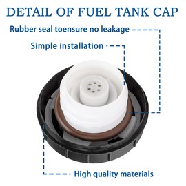 17670-SM4-A04 Gas Cap Fit for 1990-2002 Honda Accord Civic del Sol Odyssey Prelude CR-V Insight S2000, 1994-2003 Acura Legend NSX TL Integra RL CL MDX. Replaces# 17670SM4A04, 17670-SM4-A04