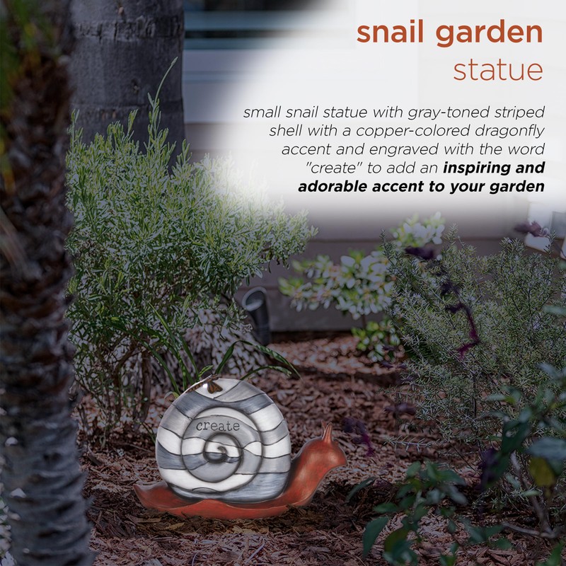Alpine Corporation WQA1600 Alpine Create Snail Solar-Powered LED Light Garden