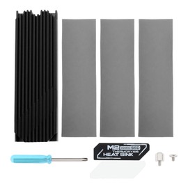YINETTECH M.2 2280 SSD NVME Heatsink Cooler Kit Single Double Side Heatsink Aluminum Black