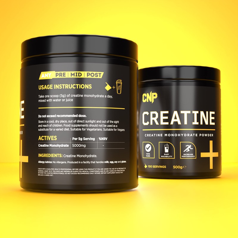 CNP Professional Creatine Range, 500g / 250g Creatine Monohydrate Powder,