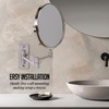 OVENTE 7" Wall Mounted Makeup Mirror with 1X/10X Magnification, Double