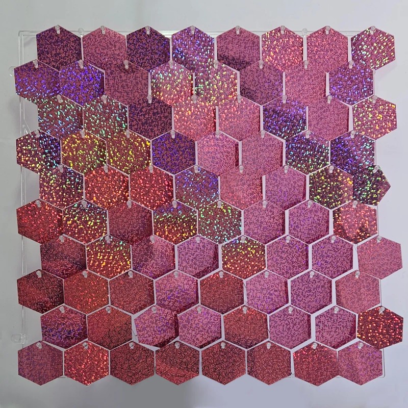 Shimmer Wall Panel Decorativo 4d Lentejuela Hexagonal 30 Pzs