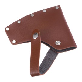 M METERXITY Hatchet Sheath, Leather Axe Sheath for 1.32LB Axe, Double Snap Axe Head Cover Portable for Outdoor Hiking/Outdoors Work Hatchet Blade Protector Hatchet Cover [Brown]