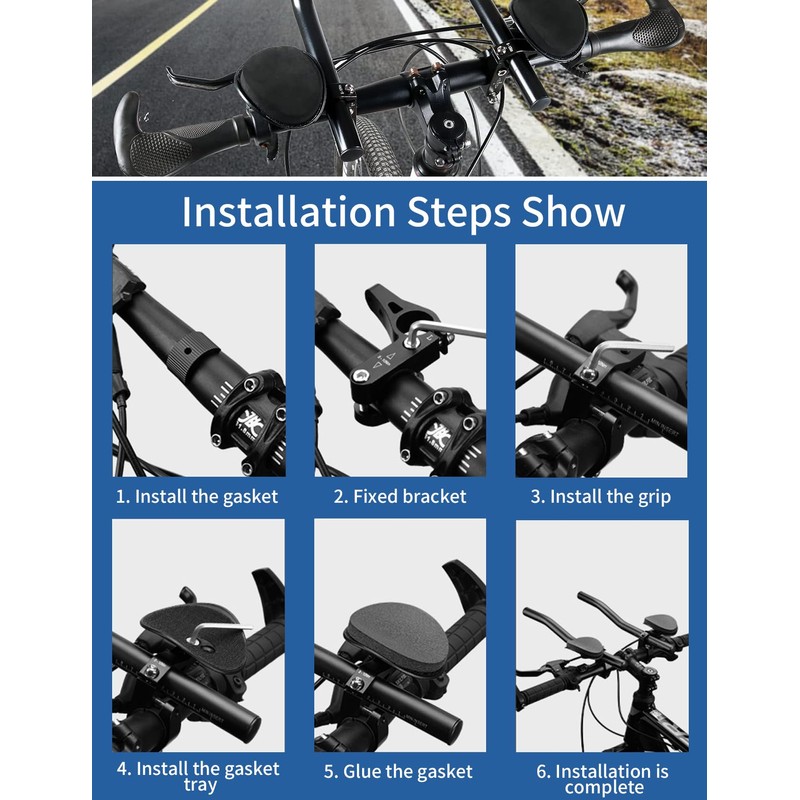 2 PCS Bike rest Bars, Handlebar Bars Bicycle Rest Handlebar