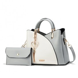 Xiaoyu Small Purses and Handbags for Women Stylish Crossbody Bag Lightweight Shoulder Bag Ladies Top Handle Satchel Purse, Grey