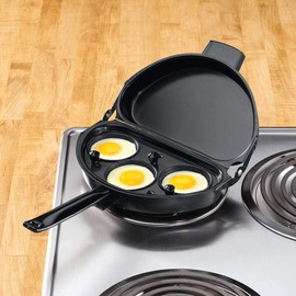 WalterDrake Nonstick Omelet Pan, Made of Durable Steel with a Teflon Coating, 10 ¾” Dia.