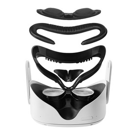 Unbranded Leather Cushion Face Cover Eye Foam Mask Pad for Oculus Quest 2 VR Accessories