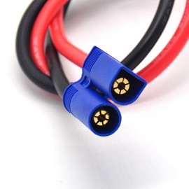 Padarsey EC5 Connector to 4mm Bullet Banana Plugs Battery Charge Lead Adapter 12AWG Silicone Wire Cable 11.8" (300mm) 2 Pack