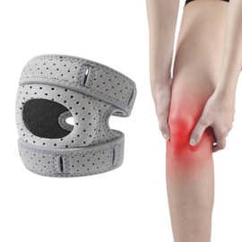 Knee Brace - Patellar Pad, Adjustable Tendon Support Sleeve Brace, 2 Pack Adjustable Patellar Tendon Support Sleeves, For Meniscus, Osteoarthritis, Orthopedic, Knee Support For Athletes (Gray, Medium)