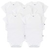 HonestBaby Boys and Girls 5-Pack Organic Cotton Short Sleeve Bodysuits