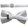 Tieworld Men's Formal Tuxedo Banded Pre-Tied Bow Tie Set, Blanco
