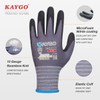 KAYGO Safety Work Gloves MicroFoam Nitrile Coated-3 Pairs, KG18NB,Seamless Knit