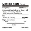 RAYHOO 18W LED Light Bulbs Incandescent 120-180 Watts Equivalent, E26/E27