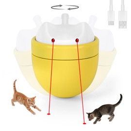 rolaroki Interactive Cat Toy – Automatic Laser, Moving Indoor Cat Toy | Quiet 35-45dB, USB Rechargeable | 360° Rotation, Wobble Design, Fun Exercise for Multiple Cats