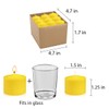 9-Pack 1.25-Inch Yellow Votive Candles, Unscented Small Tealight Candle for
