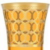 Lorren Home Trends Amber Color Champagne Flutes with Gold Rings,