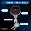 NAKANEKO 4 Pack Puck Lock Padlock Without Keyed Alike Hidden