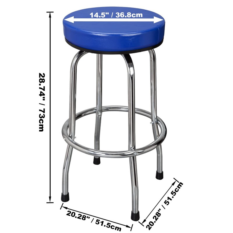 ‎TCE TCE Torin Swivel Bar Stool Padded Garage Shop Seat