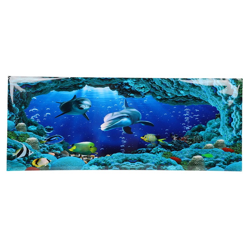 Background Poster Decorative Sea World Paintings PVC Sticker Landscape for