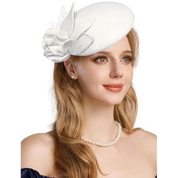 RZTA Women's Vintage 100% Wool Felt Cloche Bucket Bowler Hat