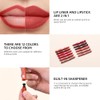 Fovcos 2-in-1 Lip Crayon, lip liner, Lip Liner Pencil, Slim