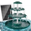AISITIN 6.5W Solar Bird Bath Fountain, 3-Tiered Waterfall, DIY Detachable