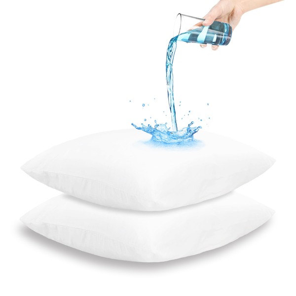 Safe and Sound Zipper Waterproof Pillow Protector, Bamboo Viscose Queen
