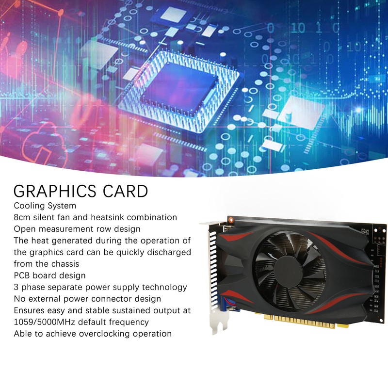 GTX650 2GB Gaming Graphics Card GDDR5 128Bit Computer PC Graphics