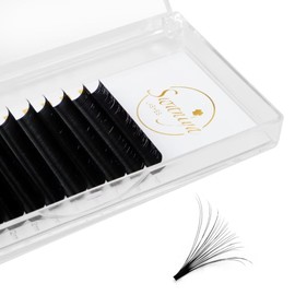 SWANIYA Easy Fanning Lash Extensions Lash Suppliers Fast Fanning 0.05 Thickness-C Curl 10mm Length Volume Eyelash Supplies Semi Permanent Lashes Faux Mink Volume & Soft Professional Salon Use