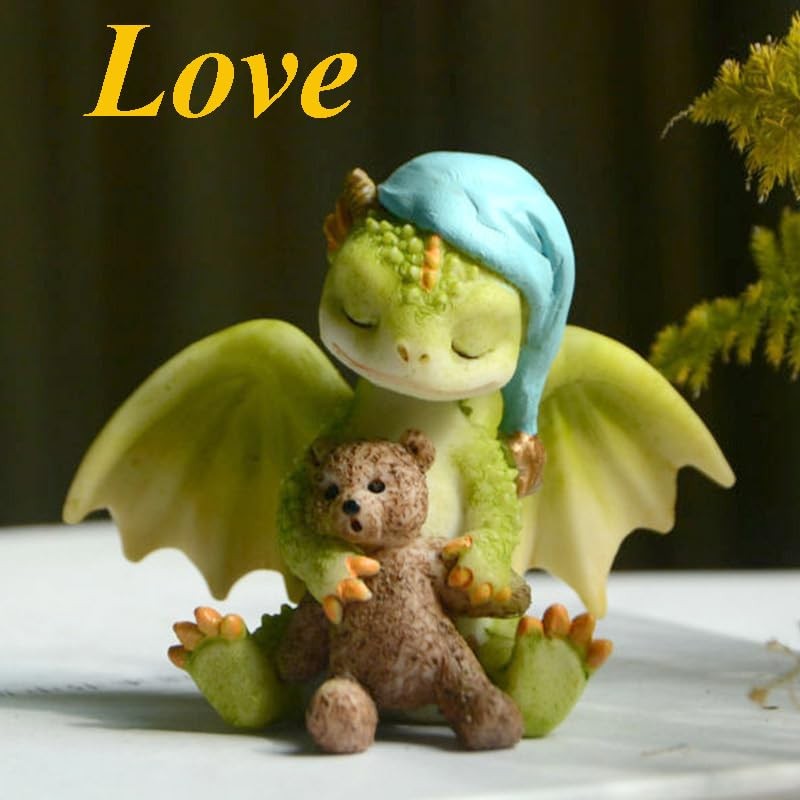 Gemmia Miniature Garden Fairy Dragon Figurine- Going forward Dragon Statue