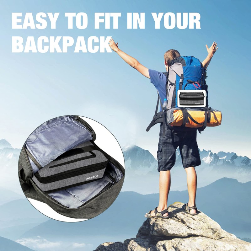 Aosbos Small Insulated Lunch Bag - Compact Lunch Box for