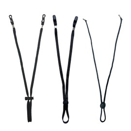 TRAX SHOP Hat, Chin Strap, Set of 3 Types, Chin Strap, Hat Clip, Aftermarket Chin Strap, 3 Types of Aftermarket Chin Strap, Prevents Blowing Away by Wind, Prevents Bicycles (Center Clip Type Black)
