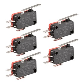 Heschen Micro Switch, V-162-1C25, SPDT, Short Hinge Lever, 16A 250VAC, 5 Pieces