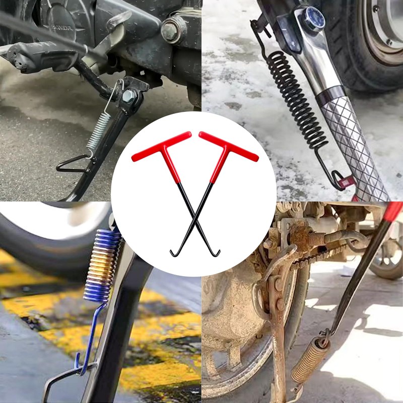 Yinluluna 2pcs Exhaust Spring Puller Tool, T Handle Motorcycle Tools