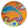 Damask Floral 8.5" Porcelain Salad & Dessert Plates, Set of